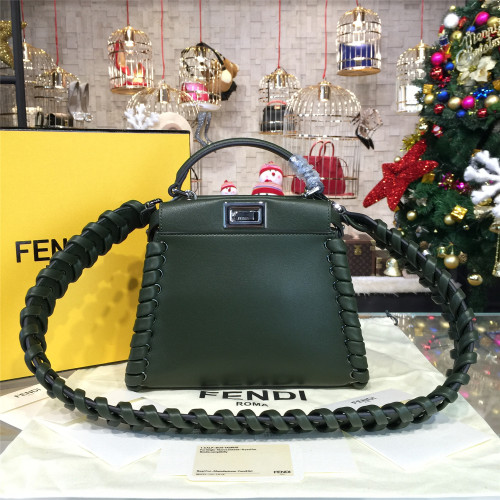 fendi-peekaboo-replica-bag-dark-green