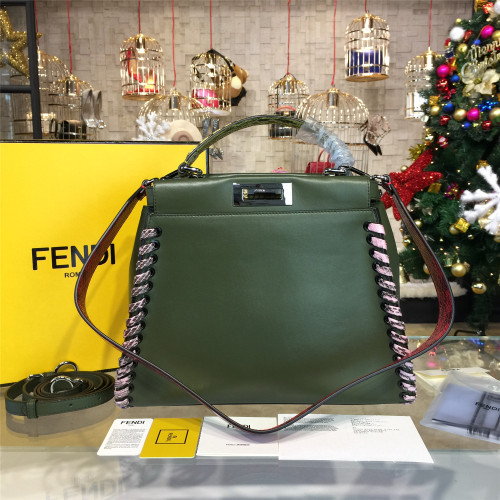 fendi-peekaboo-replica-bag-deepgreen